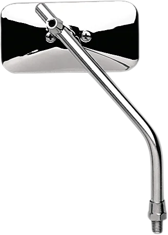 Emgo Mirror - Die-Cast - Classic - Side View - Rectangle - M10 x 1.25 - Chrome - Left - Main Product View