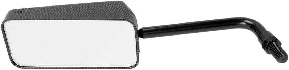 Emgo Mirror - Eurosport - Side View - Reverse Thread - Rectangle - Black - Right - Side View