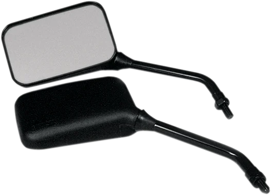 Emgo Mirror - GP Deluxe - Side View - Long - Rectangle - Black - Main Product View