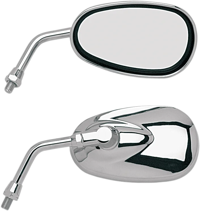 Emgo Mirror - 'Lil' Cruiser - Side View - Oval - Chrome - Left/Right - Main Product View