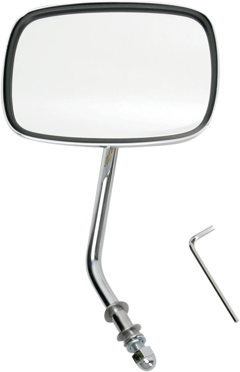 Emgo Mirror - "Live to Ride" - Side View - Rectangle - Gold/Chrome - Right - Side View