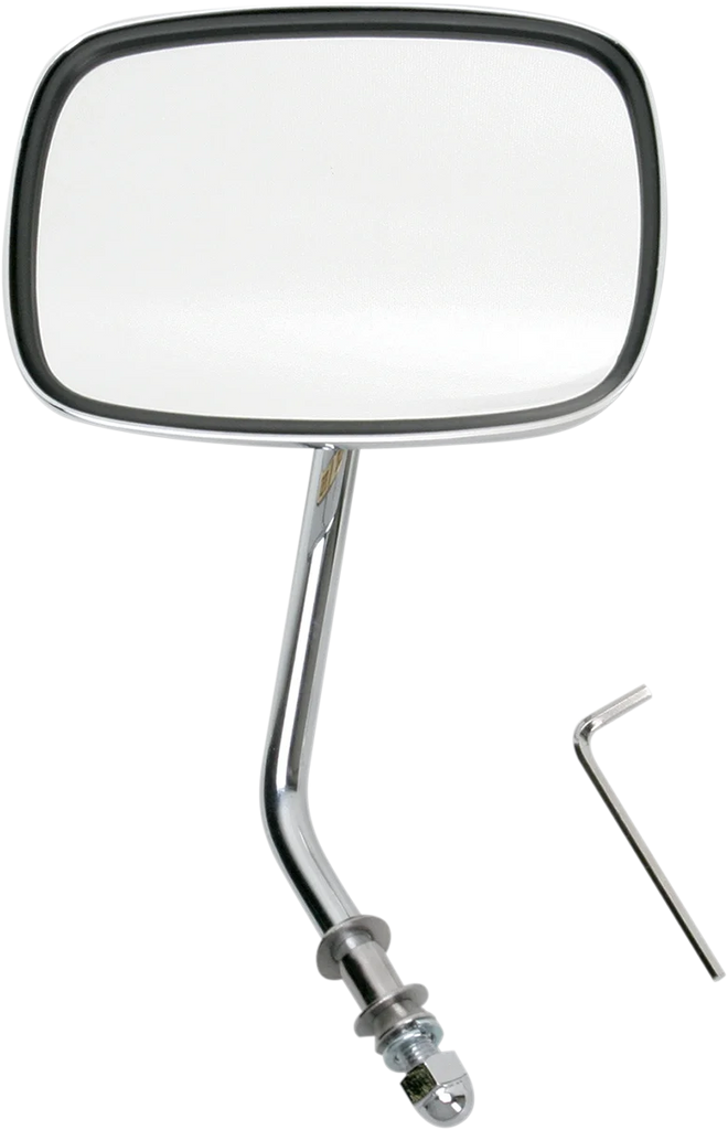 Emgo Mirror - "Live to Ride" - Side View - Rectangle - Gold/Chrome - Right - Side View