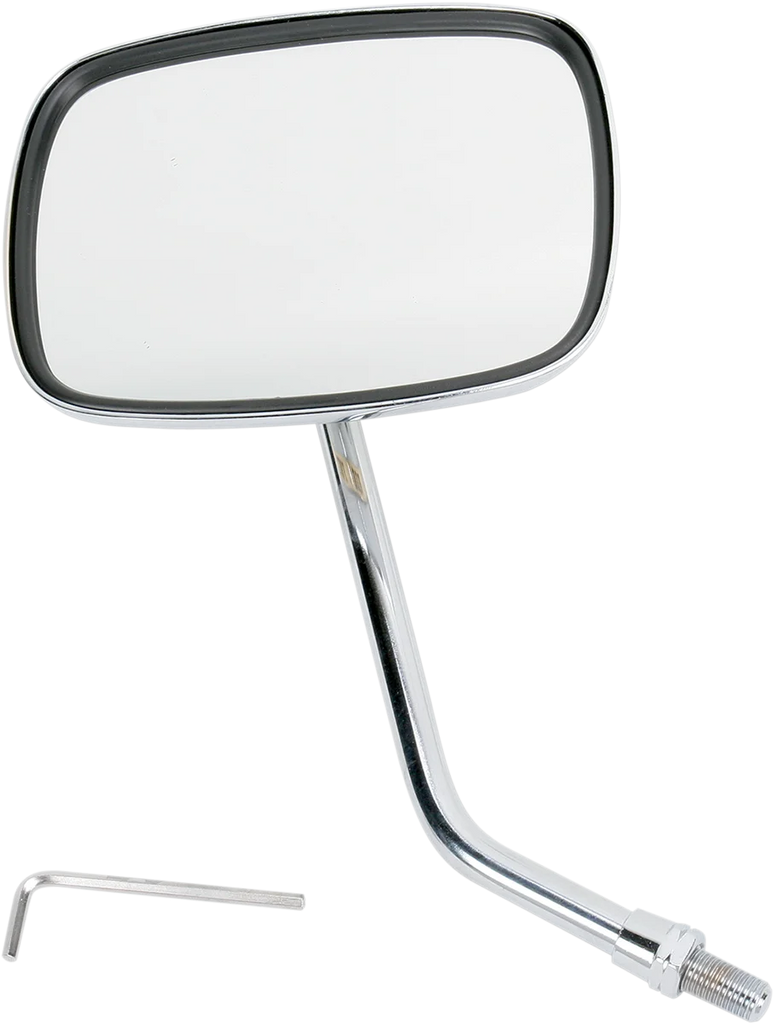 Emgo Mirror - "Ride Free" - Side View - Rectangle - M10 x 1.25 (Left Hand) - Gold/Chrome - Right - Side View