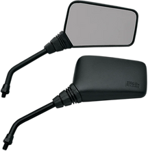 Load image into Gallery viewer, Emgo Mirror - Roadhawk - Side View - Rectangle - Short - M10 x 1.25 - Black - Side View