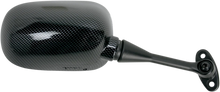 Load image into Gallery viewer, Emgo Mirror - Side View - Black/Carbon Fiber - Rectangle - Right - Honda 20-35223 - Side View