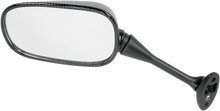 Load image into Gallery viewer, Emgo Mirror - Side View - Black/Carbon Fiber - Rectangle - Left - Honda 20-35224 - Main Product View