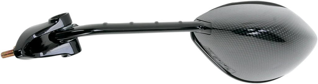Emgo Mirror - Side View - Black/Carbon Fiber - Rectangle - Left - Kawasaki 20-43044 - Main Product View