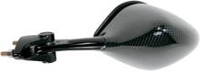 Load image into Gallery viewer, Emgo Mirror - Side View - Black/Carbon Fiber - Rectangle - Left - Kawasaki 20-43054 - Main Product View