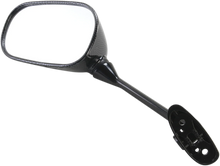 Load image into Gallery viewer, Emgo Mirror - Side View - Black/Carbon Fiber - Rectangle - Left - Suzuki 20-97204 - Main Product View