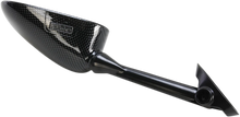 Load image into Gallery viewer, Emgo Mirror - Side View - Black/Carbon Fiber - Rectangle - Left - Suzuki 20-97204 - Back View