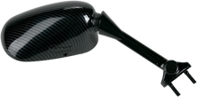Load image into Gallery viewer, Emgo Mirror - Side View - Black/Carbon Fiber - Rectangle - Right - Kawasaki 20-43033 - Main Product View