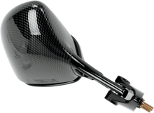 Load image into Gallery viewer, Emgo Mirror - Side View - Black/Carbon Fiber - Rectangle - Right - Kawasaki 20-43053 - Main Product View