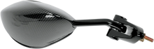 Load image into Gallery viewer, Emgo Mirror - Side View - Black/Carbon Fiber - Rectangle - Right - Kawasaki 20-43063 - Main Product View