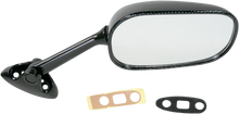 Load image into Gallery viewer, Emgo Mirror - Side View - Black/Carbon Fiber - Rectangle - Right - Suzuki 20-69783 - Main Product View