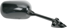 Load image into Gallery viewer, Emgo Mirror - Side View - Black/Carbon Fiber - Rectangle - Right - Suzuki 20-69783 - Side View