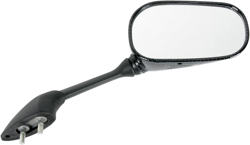 Emgo Mirror - Side View - Black/Carbon Fiber - Rectangle - Right - Yamaha 20-37443 - Main Product View