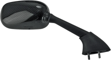 Load image into Gallery viewer, Emgo Mirror - Side View - Black/Carbon Fiber - Rectangle - Right - Yamaha 20-37443 - Side View