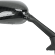 Load image into Gallery viewer, Emgo Mirror - Side View - Black/Carbon Fiber - Rectangle - Right - Yamaha 20-80553 - Side View