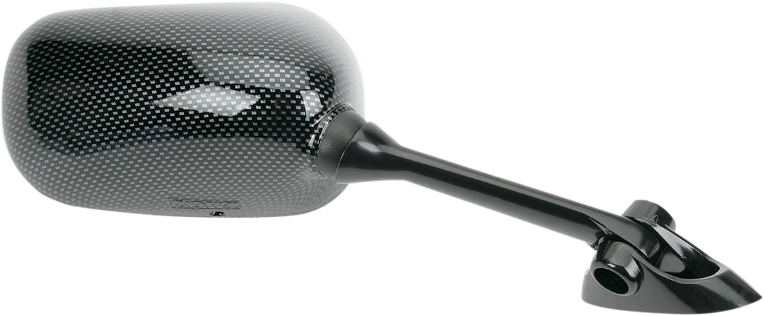 Emgo Mirror - Side View - Black/Carbon Fiber - Rectangle - Right - Suzuki 20-69783 - Side View