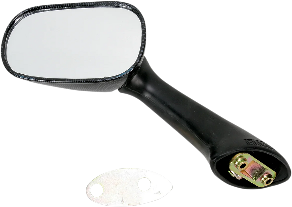 Emgo Mirror - Side View - Carbon Fiber - Rectangle - Left fits Honda - Main Product View