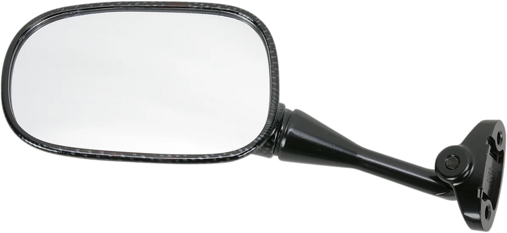 Emgo Mirror - Side View - Carbon Fiber - Rectangle - Left fits Honda - Main Product View