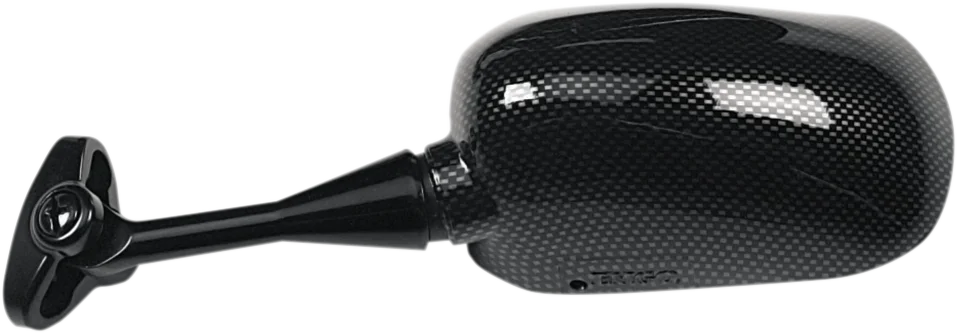 Emgo Mirror - Side View - Carbon Fiber - Rectangle - Left fits Honda - Side View