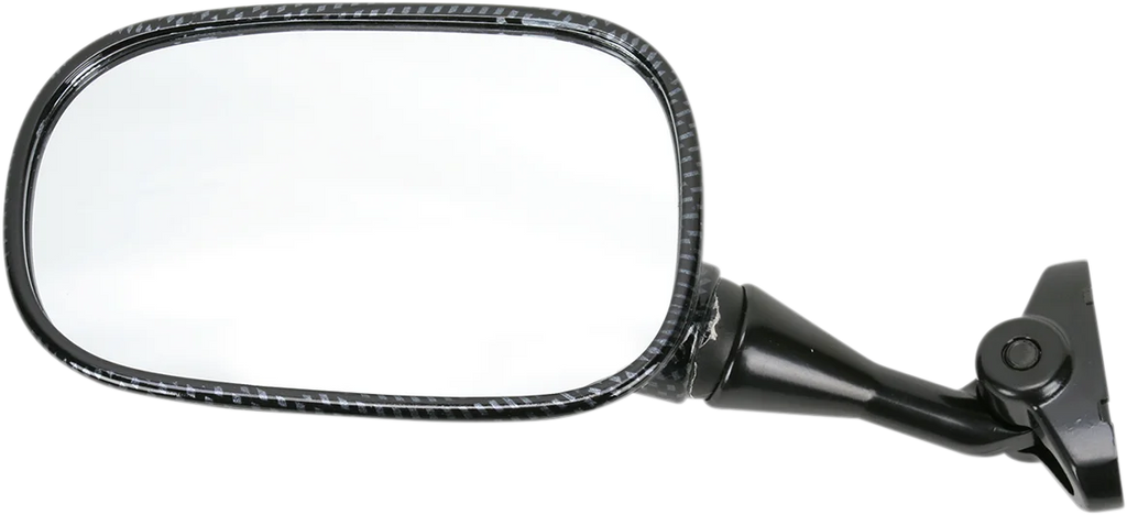 Emgo Mirror - Side View - Carbon Fiber - Rectangle - Left fits Honda - Main Product View