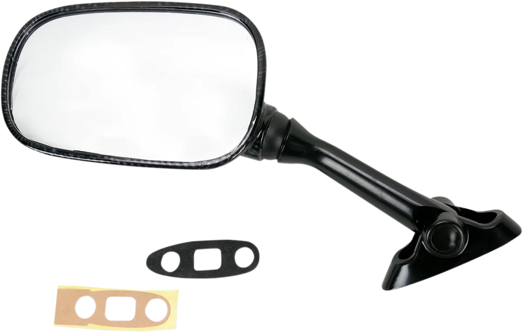 Emgo Mirror - Side View - Carbon Fiber - Rectangle - Left fits Suzuki - Main Product View