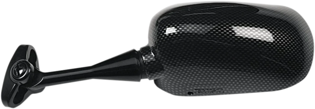 Emgo Mirror - Side View - Carbon Fiber - Rectangle - Left fits Honda - Side View