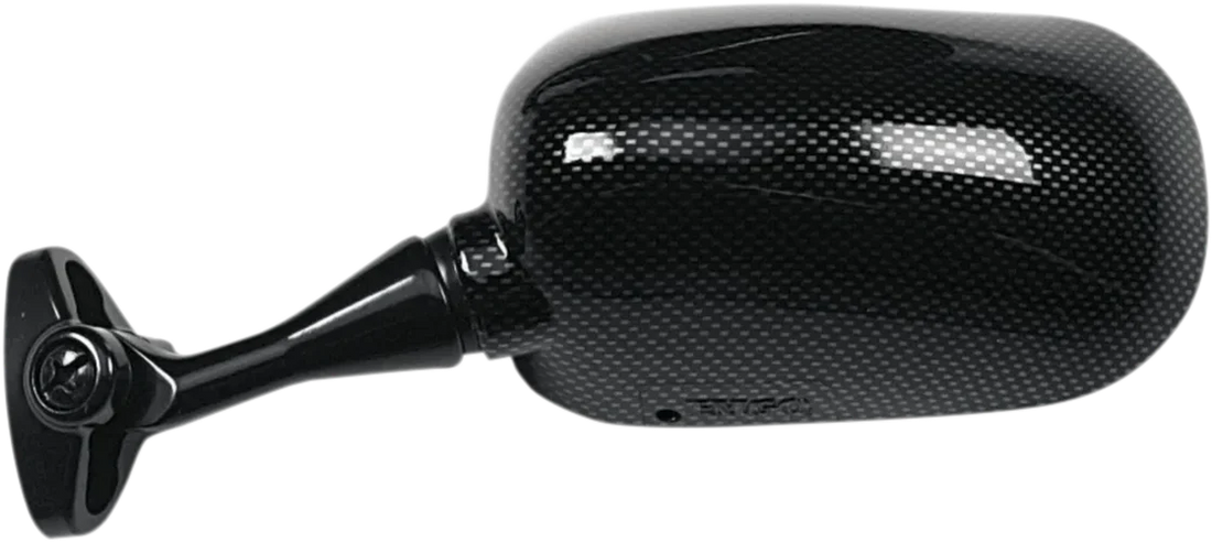 Emgo Mirror - Side View - Carbon Fiber - Rectangle - Left fits Honda - Side View