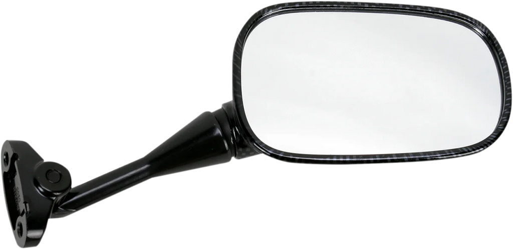 Emgo Mirror - Side View - Carbon Fiber - Rectangle - Right fits Honda - Main Product View