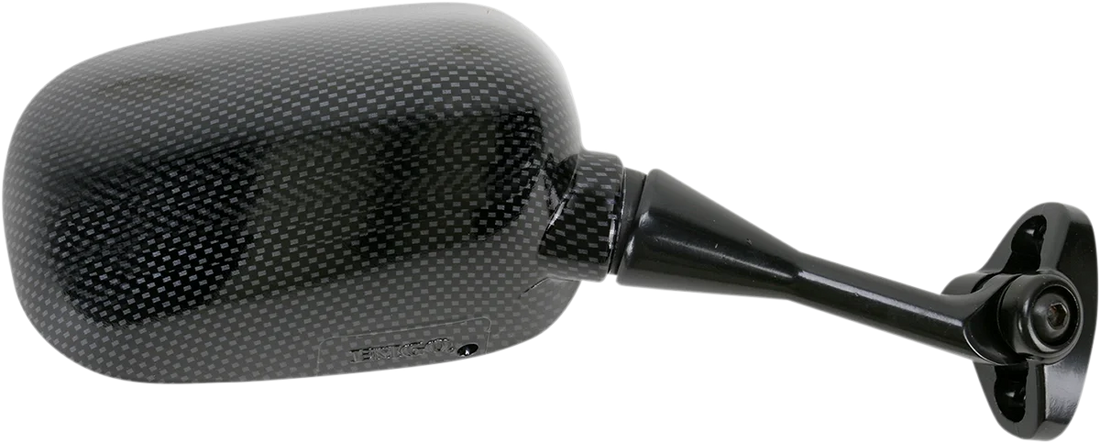 Emgo Mirror - Side View - Carbon Fiber - Rectangle - Right fits Honda - Side View