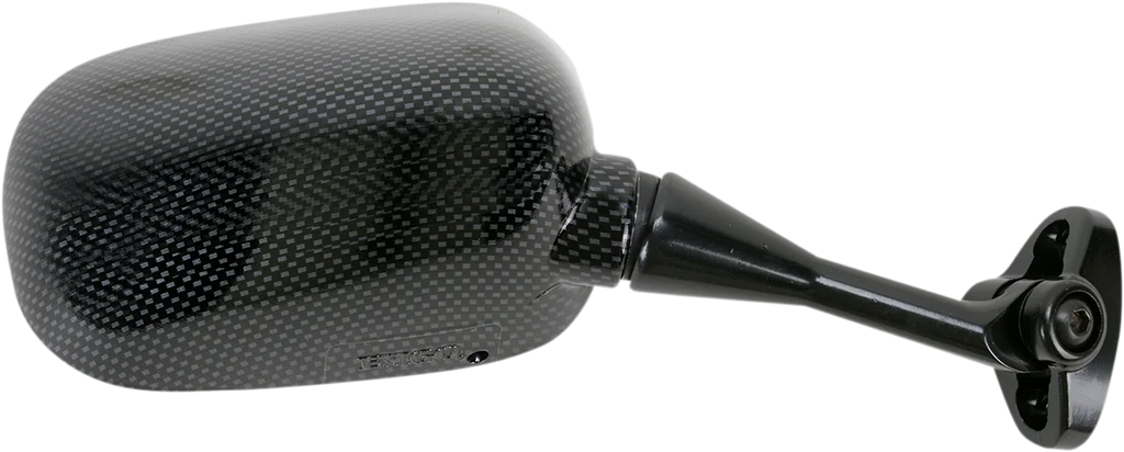 Emgo Mirror - Side View - Carbon Fiber - Rectangle - Right fits Honda - Side View