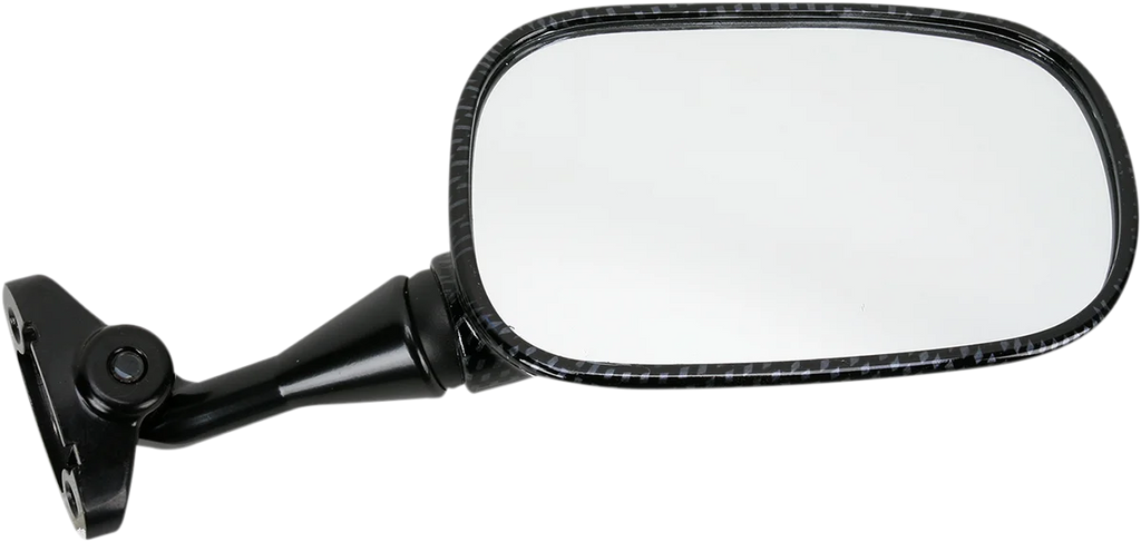 Emgo Mirror - Side View - Carbon Fiber - Rectangle - Right fits Honda - Main Product View