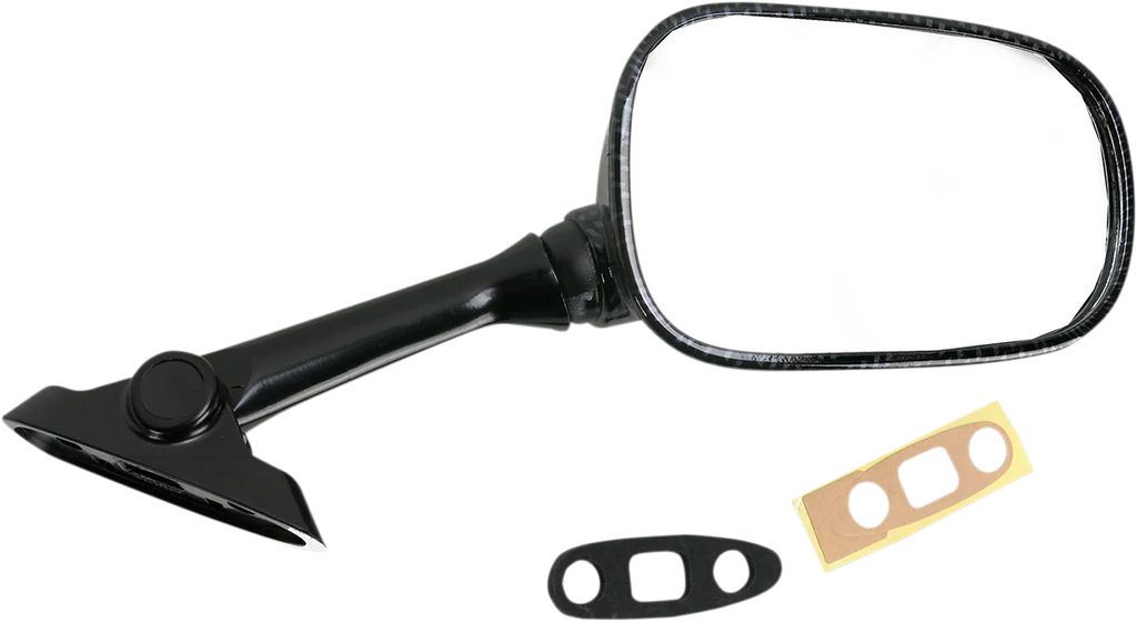 Emgo Mirror - Side View - Carbon Fiber - Rectangle - Right fits Suzuki - Main Product View