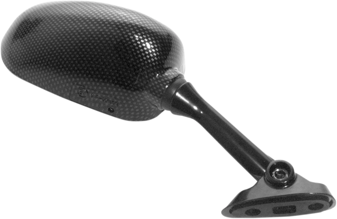 Emgo Mirror - Side View - Carbon Fiber - Rectangle - Right fits Suzuki - Side View