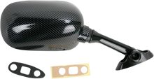 Load image into Gallery viewer, Emgo Mirror - Side View - Carbon Fiber - Rectangle - Right fits Suzuki - Back View