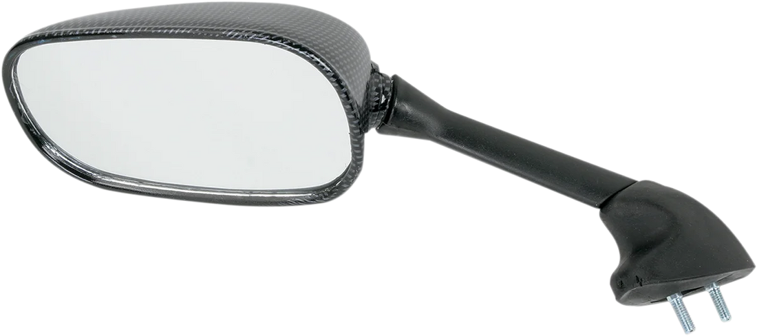 Emgo Mirror - Side View - Carbon Fiber - Rectangle - Right fits Suzuki - Installation View