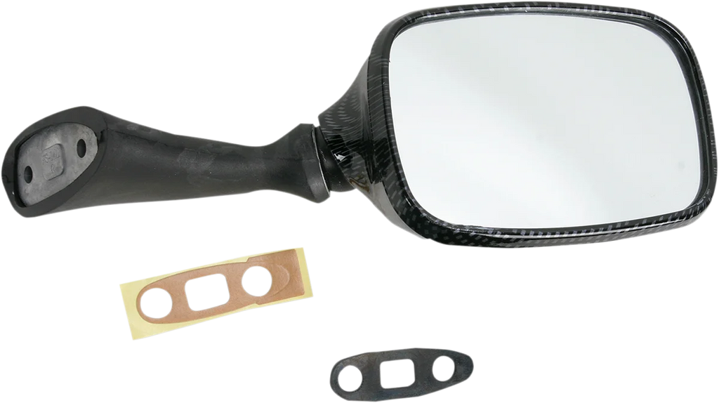 Emgo Mirror - Side View - Carbon Fiber - Rectangle - Right fits Suzuki - Main Product View