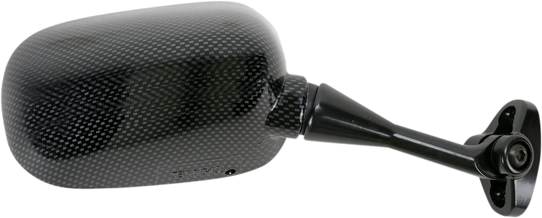 Emgo Mirror - Side View - Carbon Fiber - Rectangle - Right fits Honda - Side View
