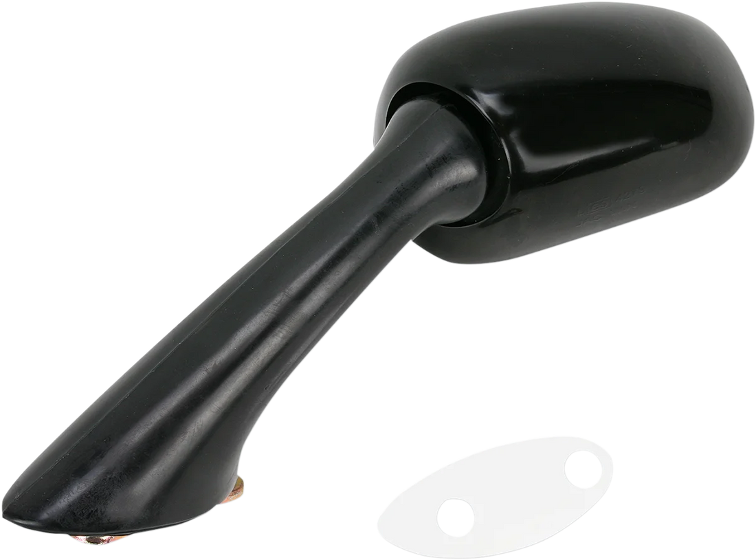 Emgo Mirror - Side View - Oval - Black - Left - Side View