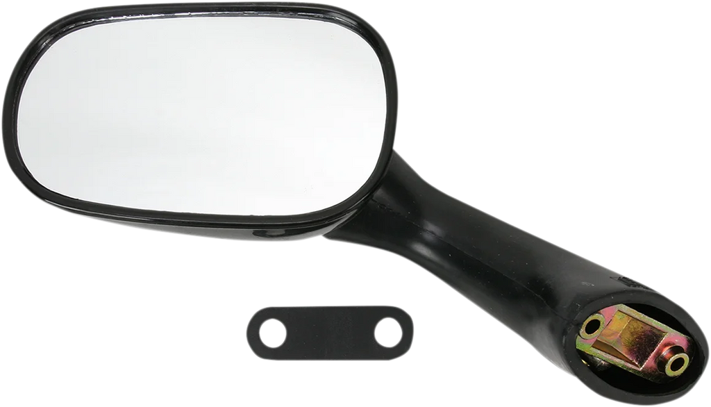 Emgo Mirror - Side View - Oval - Black - Left - Main Product View