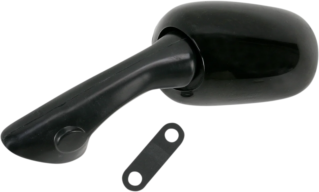 Emgo Mirror - Side View - Oval - Black - Left - Side View