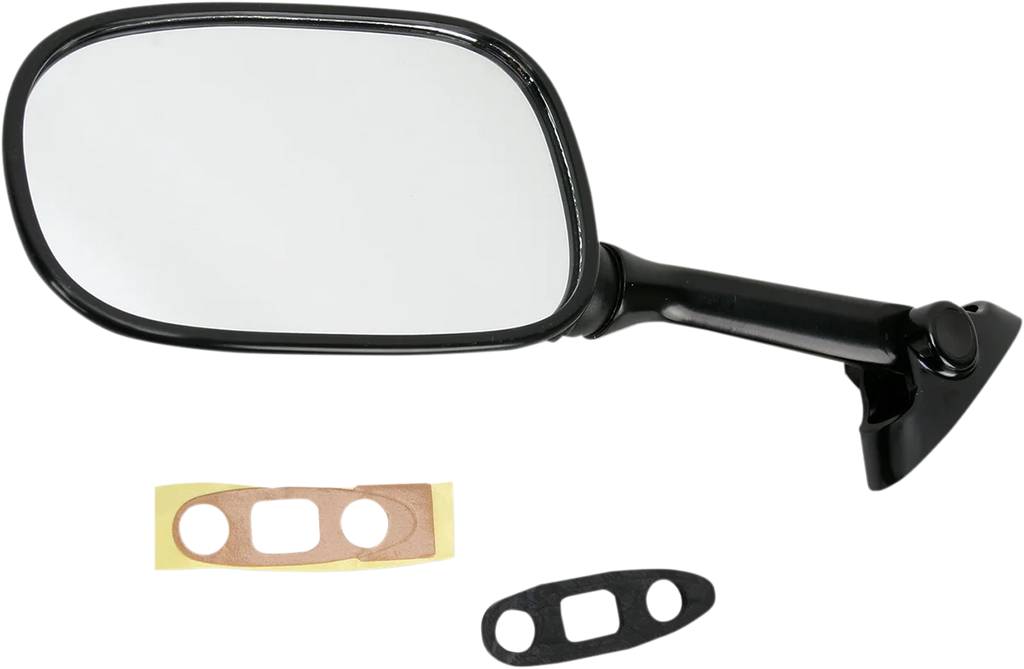 Emgo Mirror - Side View - Oval - Black - Left - Main Product View