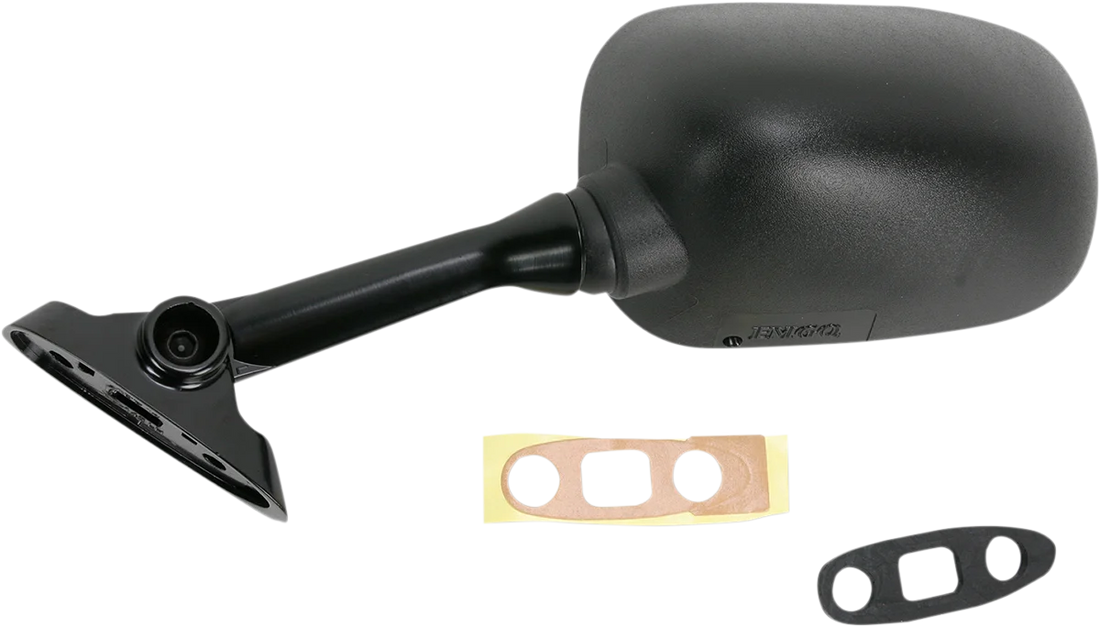 Emgo Mirror - Side View - Oval - Black - Left - Side View