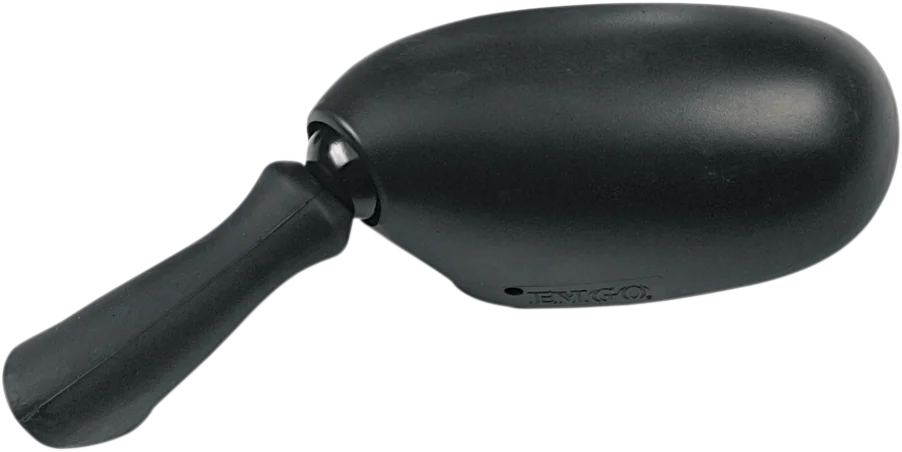 Emgo Mirror - Side View - Oval - Black - Left - Side View