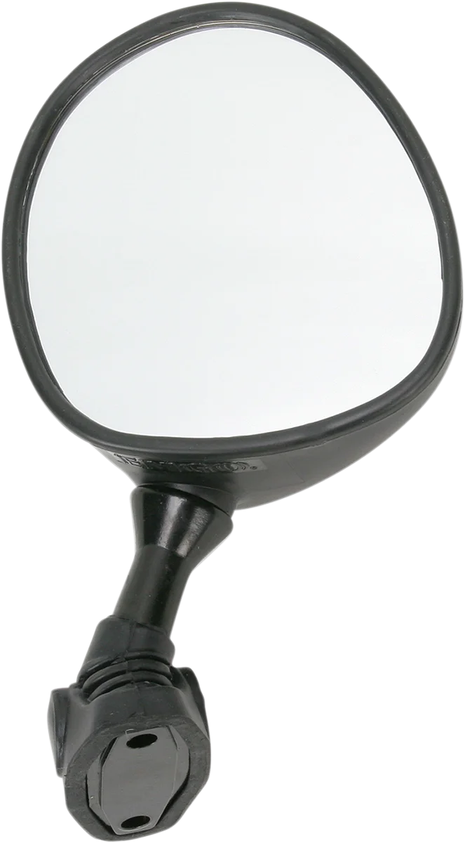 Emgo Mirror - Side View - Oval - Black - Left - Side View