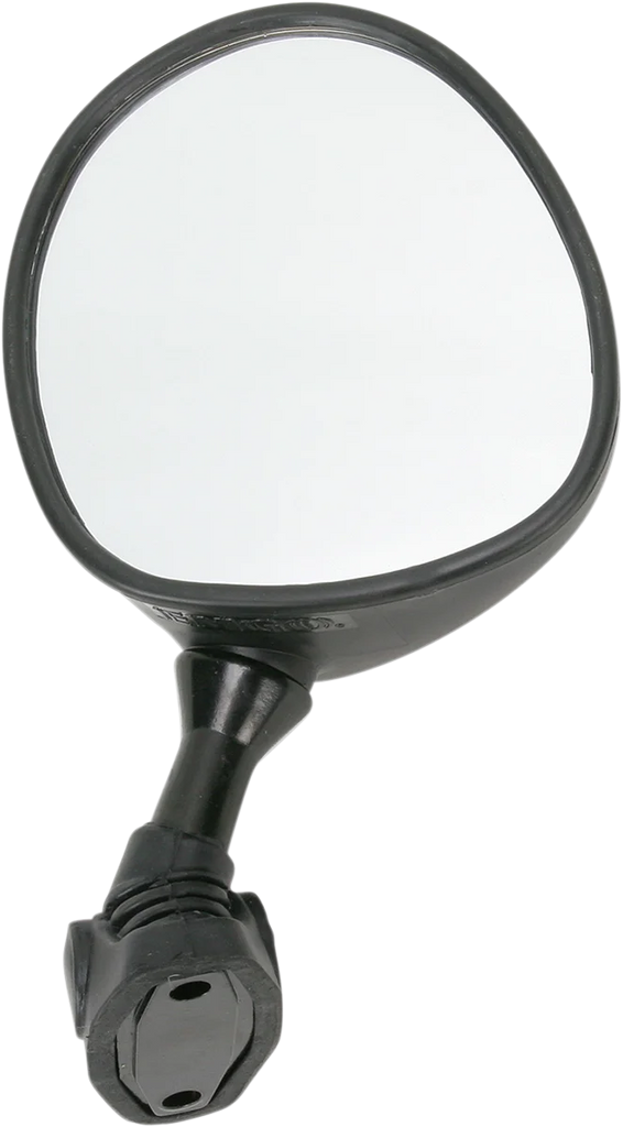Emgo Mirror - Side View - Oval - Black - Left - Side View