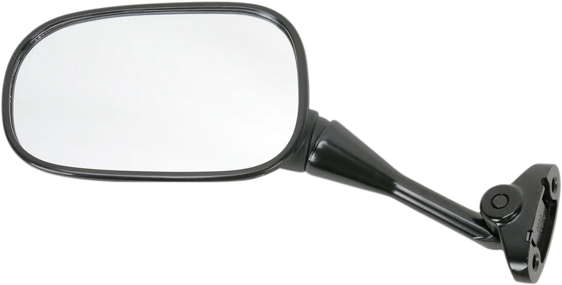Emgo Mirror - Side View - Oval - Black - Left - Side View
