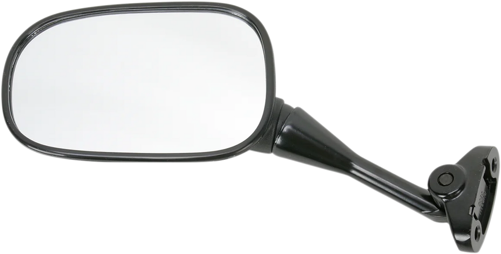 Emgo Mirror - Side View - Oval - Black - Left - Side View